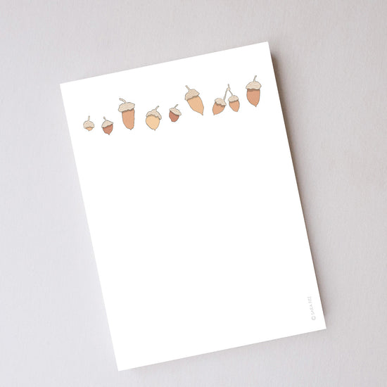 Acorn Notepad by Sara Fitz