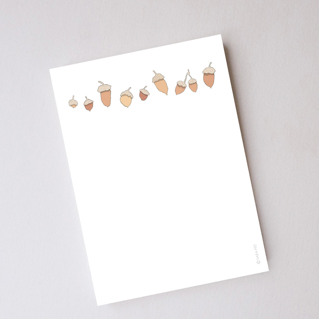 Acorn Notepad by Sara Fitz