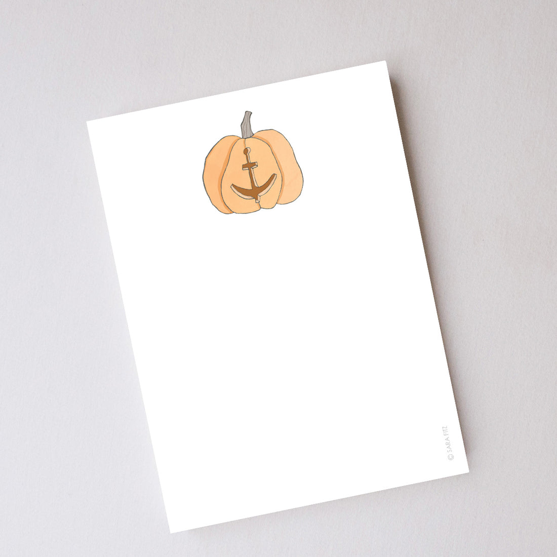 Coastal Pumpkin Notepad by Sara Fitz