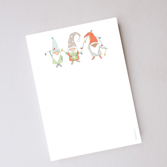 Gnomes Notepad by Sara Fitz
