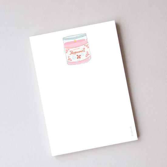 Peppermint Candle Notepad by Sara Fitz