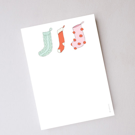 Stockings Notepad by Sara Fitz
