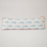 Lumbar Pillow, Blue Fish by Sara Fitz