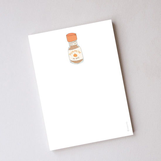 Pumpkin Spice Notepad by Sara Fitz
