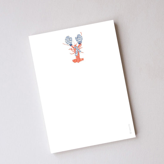Cozy Lobster Notepad by Sara Fitz