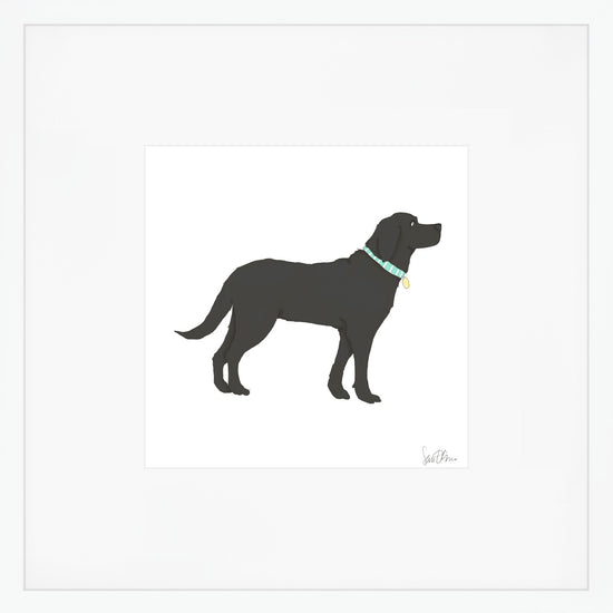 Black Pup Art Print by Sara Fitz