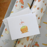 Caramel Apple Note Card by Sara Fitz