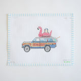 Checked Wagon Needlepoint