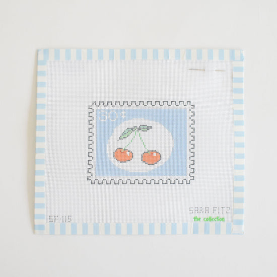 Cherry Stamp Needlepoint