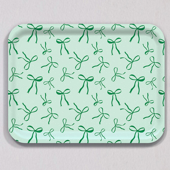 Large Green Bows Tray