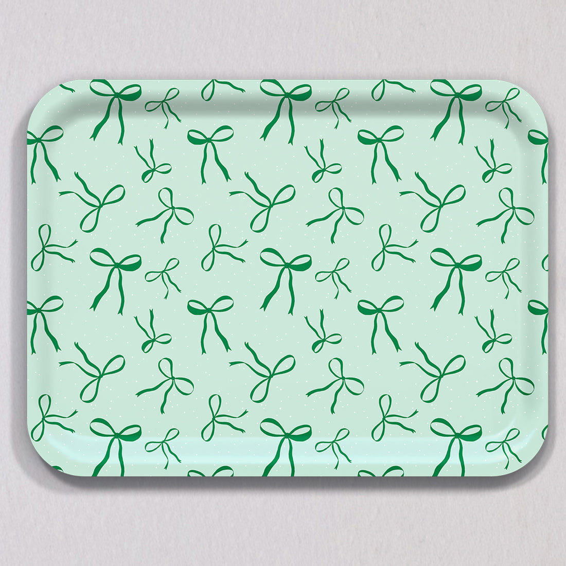 Large Green Bows Tray