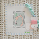 Flamingo Stamp Needlepoint