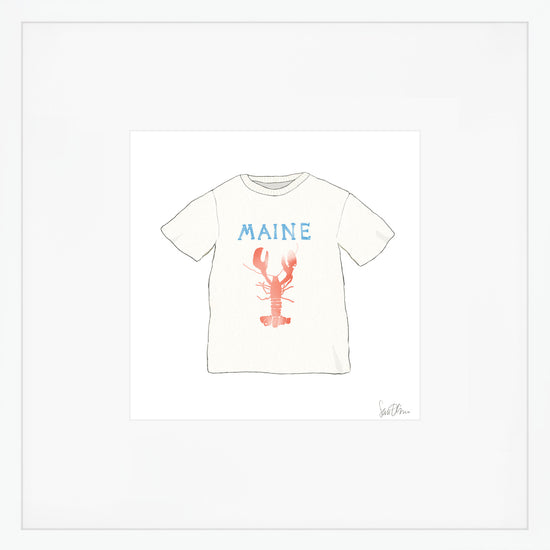 Maine Tee Art Print by Sara Fitz