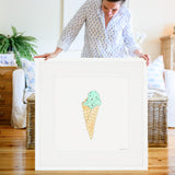 Mint Gelato Mega Art Print by Sara Fitz