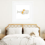 Whale Mega Art Print by Sara Fitz