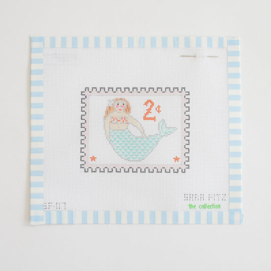 Mermaid Stamp Needlepoint