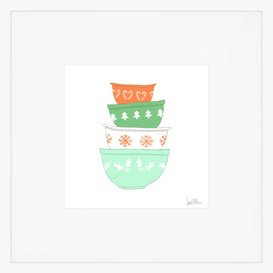 Vintage Mixing Bowls Art Print by Sara Fitz