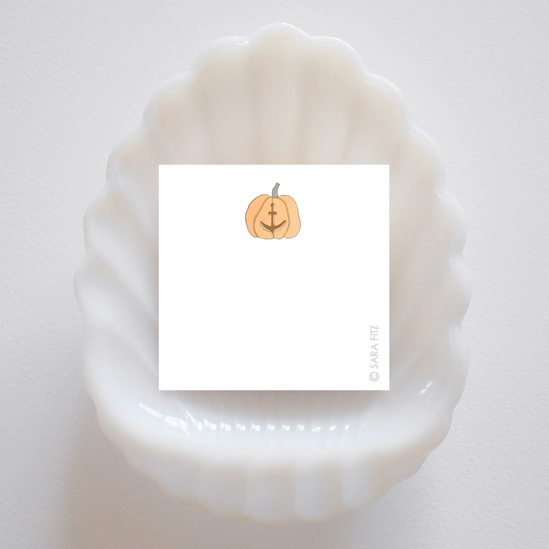 Coastal Pumpkin Notelet by Sara Fitz