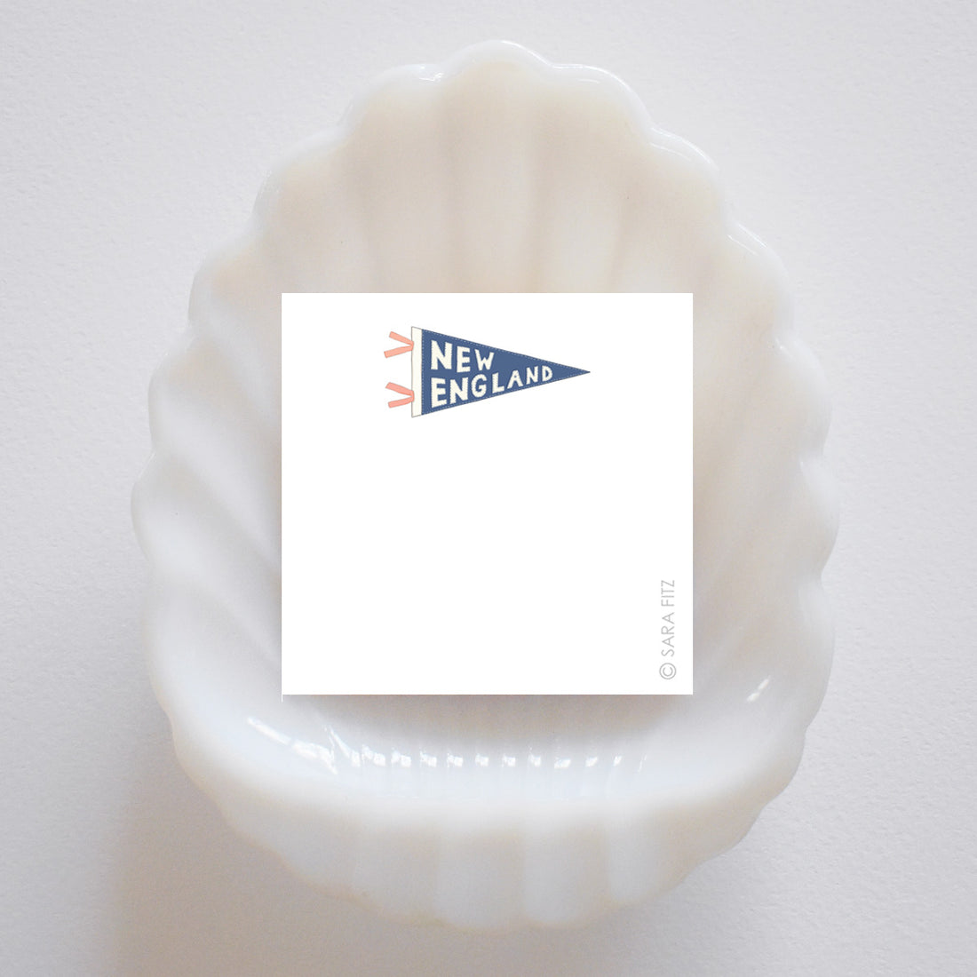 New England Pennant Notelet by Sara Fitz