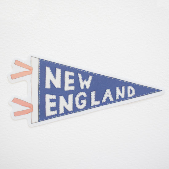 New England Pennant Sticker by Sara Fitz