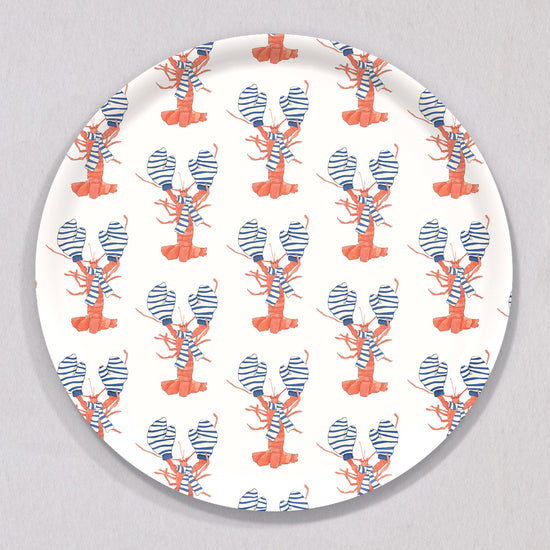 Large Cozy Lobster Tray, Round by Sara Fitz