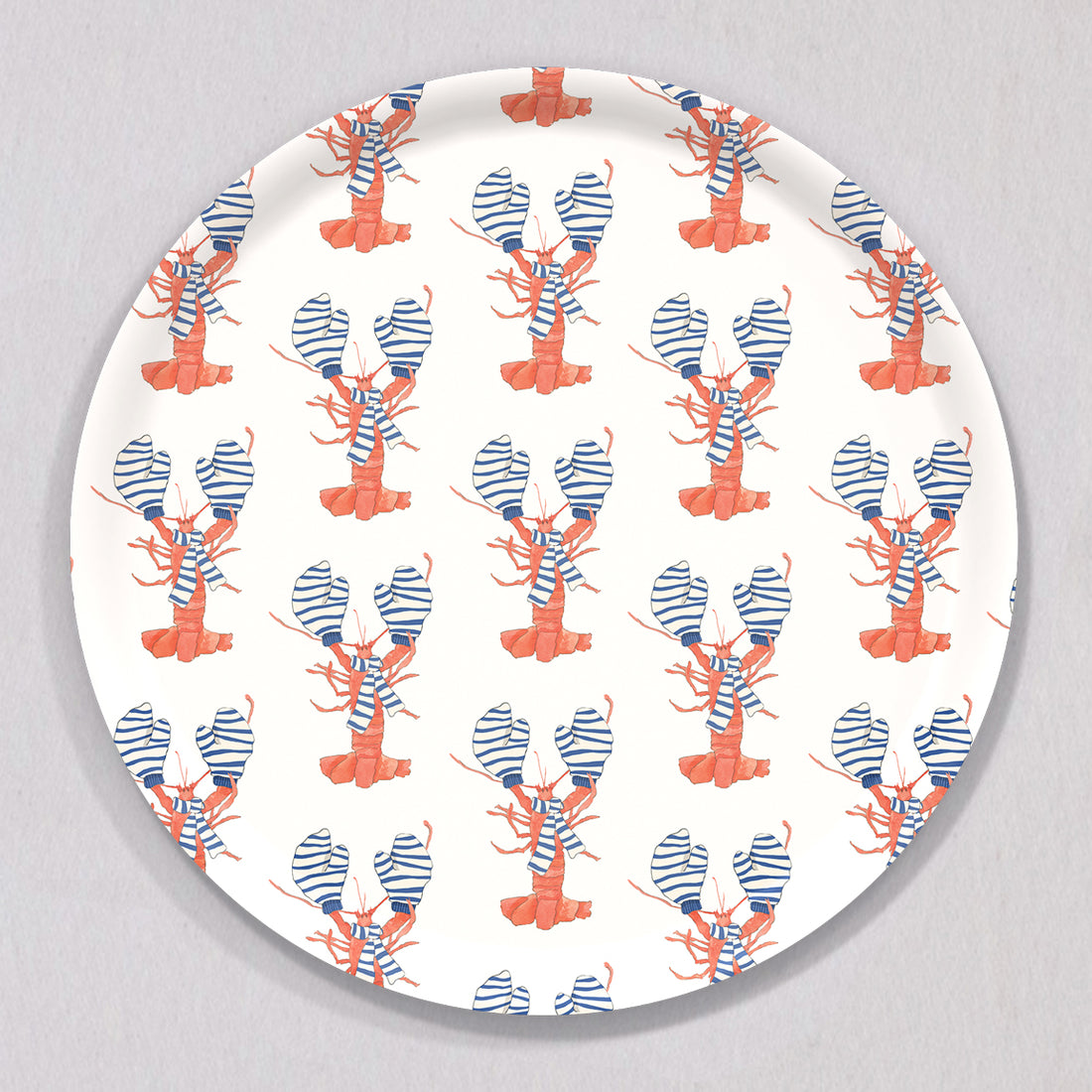 Large Cozy Lobster Tray, Round by Sara Fitz