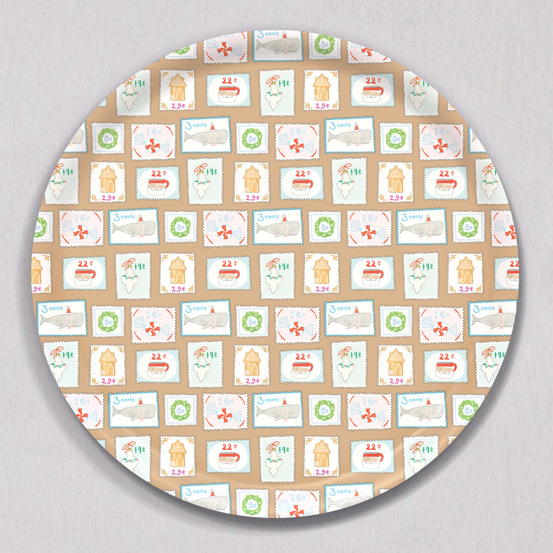 Large Holiday Stamps Tray, Round