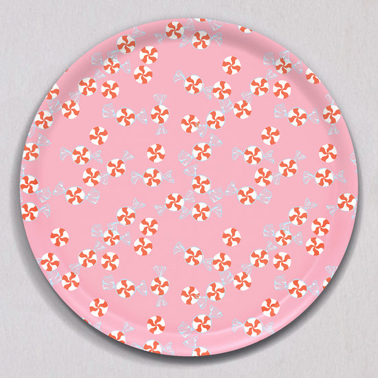 Large Peppermint Candies Tray, Round