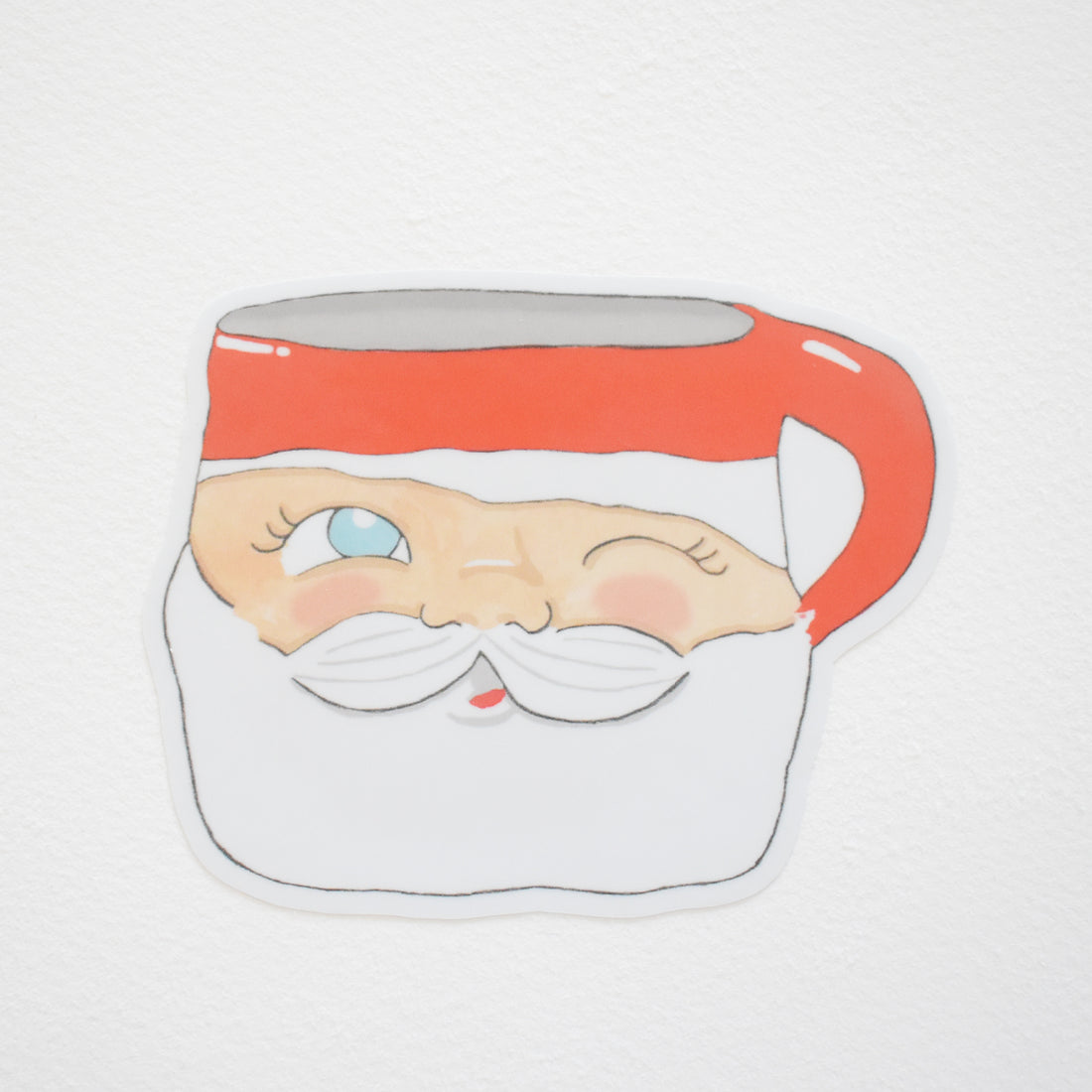 Santa Mug Sticker by Sara Fitz