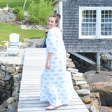 Maxi Dress, Blue Fish by Sara Fitz
