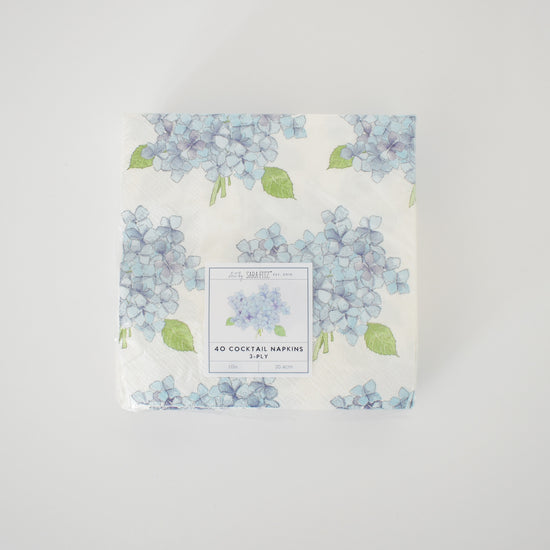Hydrangea Paper Cocktail Napkins by Sara Fitz