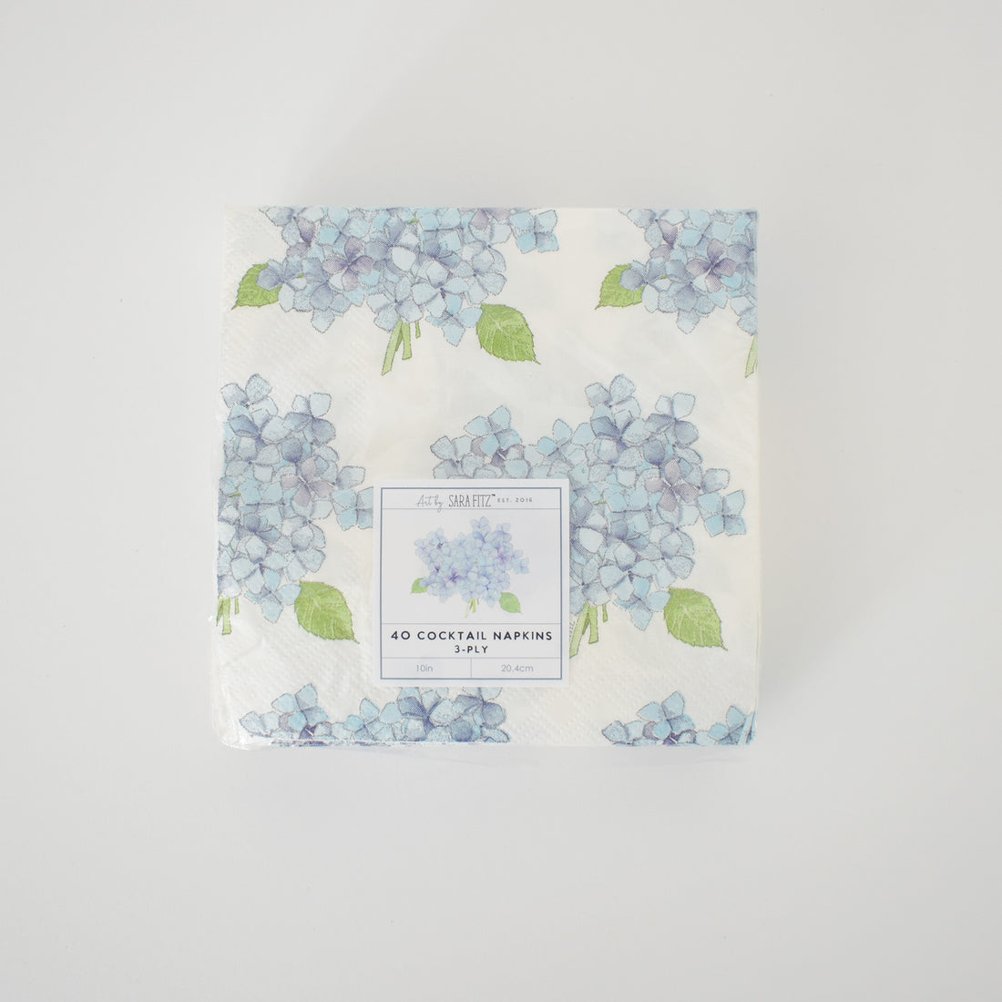 Hydrangea Paper Cocktail Napkins by Sara Fitz