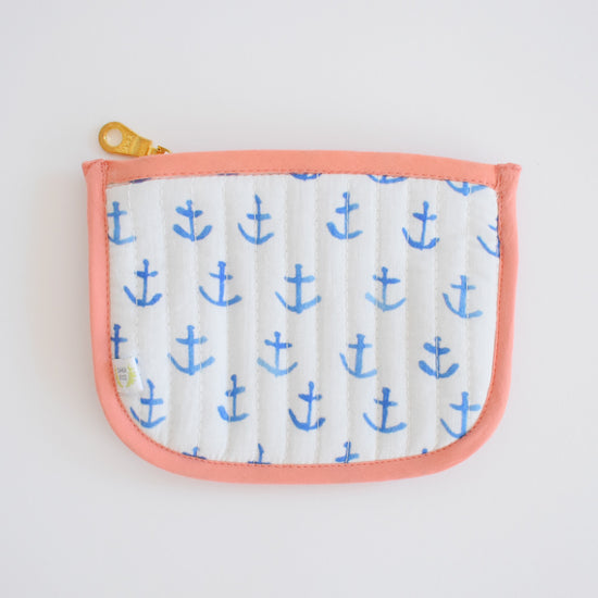 Coin Pouch, Anchor by Sara Fitz