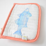 Coin Pouch, Blue Fish by Sara Fitz