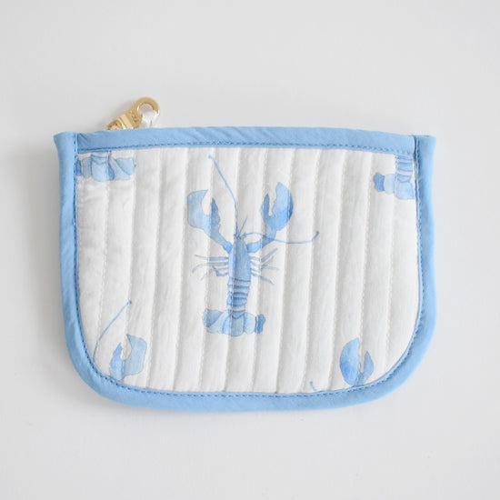 Coin Pouch, Blue Lobster by Sara Fitz