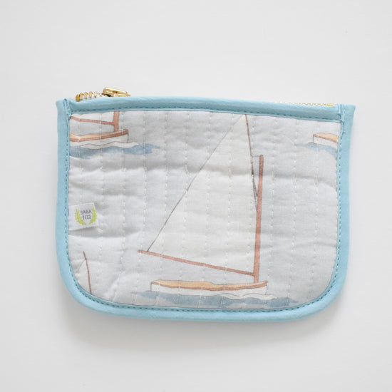 Coin Pouch, Sailboat by Sara Fitz