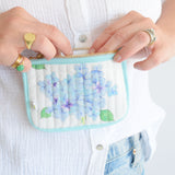 Coin Pouch, Hydrangea by Sara Fitz