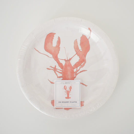Lobster Paper Dessert Plates by Sara Fitz