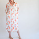 Classic Shirt Dress, Lobster by Sara Fitz