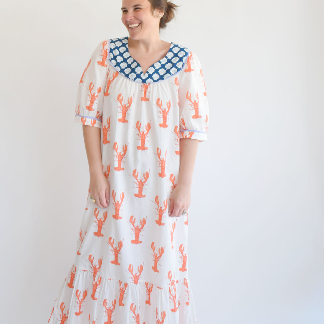 Maxi Dress, Lobster by Sara Fitz