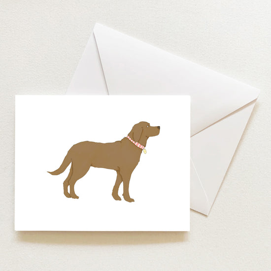 Chocolate Pup Note Card by Sara Fitz