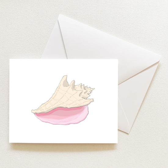 Conch Shell Note Card by Sara Fitz