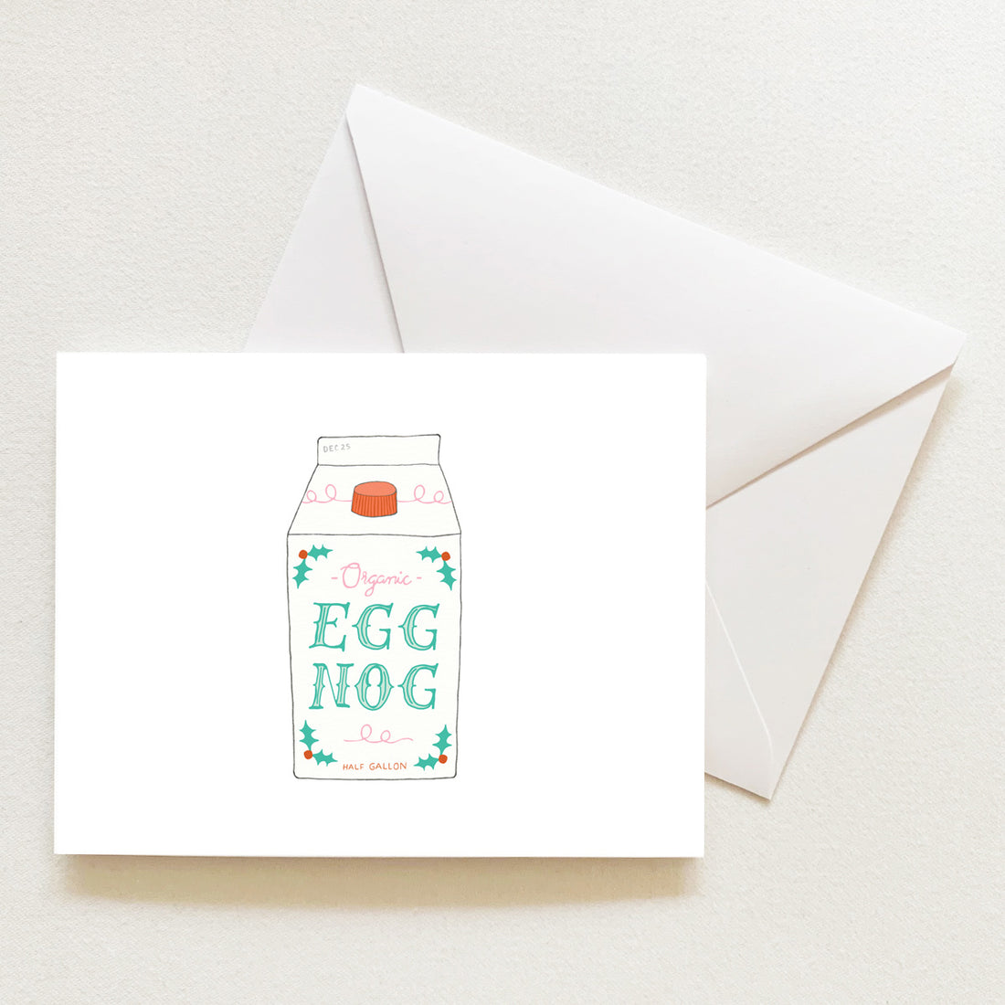 Eggnog Note Card by Sara Fitz