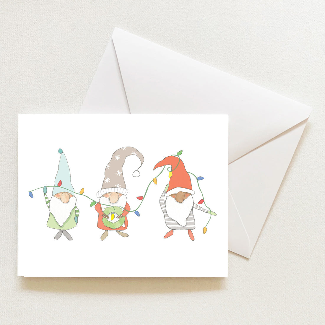 Gnomes Note Card by Sara Fitz