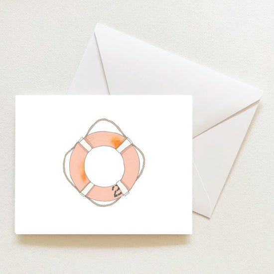 Life Ring Note Card by Sara Fitz