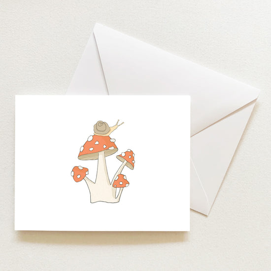Mushroom Note Card by Sara Fitz