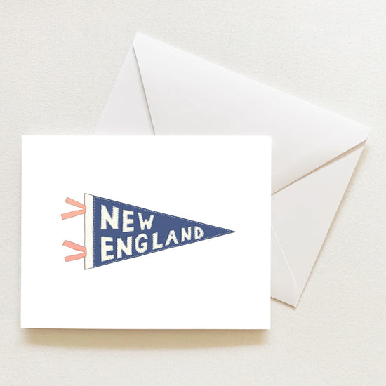 New England Pennant Note Card