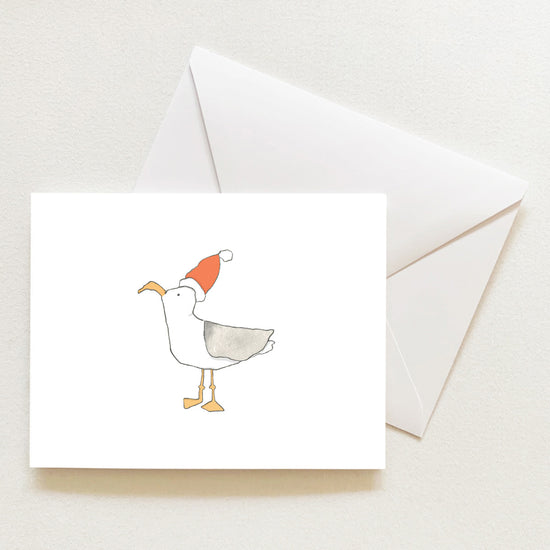Santa Gull Note Card by Sara Fitz