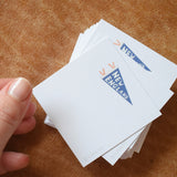 New England Pennant Notelet by Sara Fitz