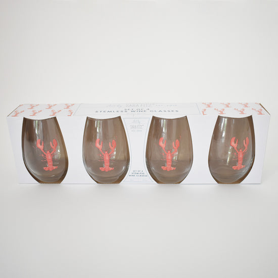 Stemless Wine Glasses, Lobster